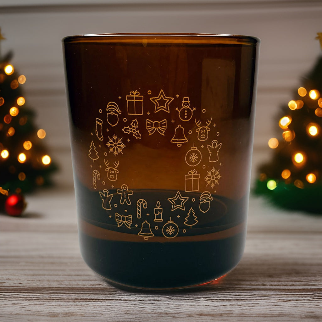 Santa's gifts - container for amber candles - 300ml