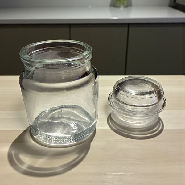 Borcan sticla transparent pentru lumanari  - 120ml